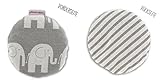 HOBEA-Germany Kirschkernkissen Wärmekissen Körnerkissen für Babys rund in verschiedenen Designs, Modell:Elefanten/gestreift