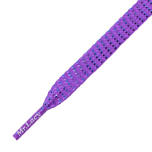Mr LacyMetallic Shoelaces Purple Chrome Shoe Laces
