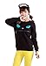 OYMMENEY Womens Cat Face Sweatshirt Zipper Mouth Jumper Pullover Sweater Top