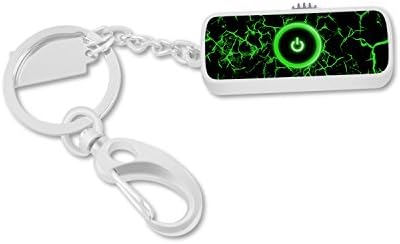 USB 2.0 Flash Drive, 16GB U Disk Personalized Memory Stick Thumb Drives with Free Key Ring, Easy to Carry (Silver - Green Switch)