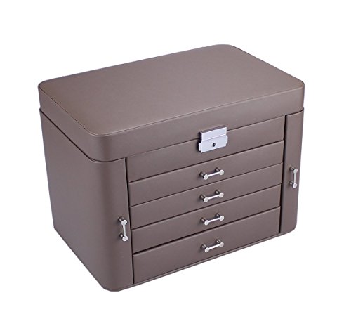 Mele & Co Empress - Joyero (Piel, 32 x 21 x 24 cm), Color marrón