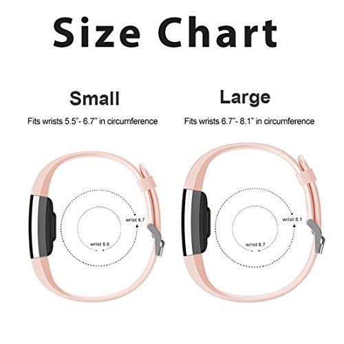 Ersatz Fitbit Charge 2 Armbänder, Klassisch Sport Armband für Fitbit Charge 2 - 5