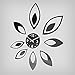 Produktbild Bluelover Fashion Flower Aufkleber DIY Home Dekoration Spiegel Wandtattoo Uhr-schwarz