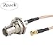 Produktbild Kingsea 2pcs 15cm RG316 Adapter, BNC-Buchse auf MCX zum mannlichen rechtwinkligen Kabel Adapter für NooElec, SdR Adapter, USB-Spektrum-Analysator, Dongle externe Antenne