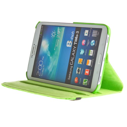 3in1 SET Tab3 8.0 360° Schutzhülle + Folie + Pen Samsung Galaxy Tab 3 8.0 SM-T310 T311 T315 Tasche Etui (Grün) - 4