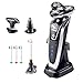 Produktbild ALONG Rasierer Herren Elektrischer Rasier Trimmer 4 In 1 Barttrimmer 4 Kopf Rotary Rasierapparat IPX6 Wasserdicht Mit Aufladen