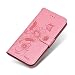 Produktbild Huawei P8 Lite 2017 Hülle, The Grafu® PU Leder Hülle, Schmetterling Blumen Muster Standfunktion Schutzhülle Handyhülle für Huawei P8 Lite 2017, Pink