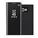 Price comparison product image Sycode Galaxy A5 2017 Mirror Case,Galaxy A5 2017 Flip Case,Galaxy A5 2017 Full Corner Protective Case,Luxury Stylish Noble Cool Screen Protect Black Slim Fit Clear Standing View Mirror Cover Metal Electroplating Technology Foldable Bookstyle Wallet Case Cover Shell for Samsung Galaxy A5 2017-Black Mirror