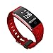 Produktbild OverDose Bluetooth 4.0 LED wasserdichte intelligente Armbanduhr Armband Sport Uhren (Rot, 0,96 Zoll)