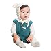HEYU Baby Infant Newborn Crochet Knit Cap Cute Warm Hat Earmuffs Cute Bear Cap Handmade (White)