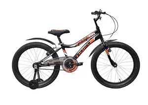 TATA Stryder Rage 20 T x 2.40 Semi Installed Single Model Kids Speed Bicycle Full Heavy Tyre Road/Mountain Bike (20 Inches, Matt Black and Orange)(T-Bike_WS03), M