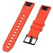 Produktbild Altsommer 22mm für Garmin Fenix 5 Plus Silikon Sportarmband Uhrenarmband Erstatzband Easy Fit Edelstahl mit 2 SchraubendreherFaltschließe Uhr Armband Sportlich für Damen Herren (Orange)