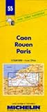 Image de Carte routière : Caen - Rouen - Paris, 55, 1/200000