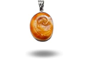 GIOIELLITALY Ciondolo occhio di Santa Lucia montatura argento 925 pendente amuleto portafortuna gioiello artigianale unisex uomo donna