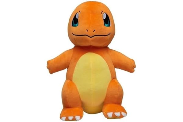 BANDAI - Pokémon - Peluche Salamèche (Charmander) - Peluche 30 cm Toute Douce - JW0060