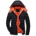 Produktbild Felicove Männer Daunenjacke Winter Beiläufige Einfarbig Warm Kapuze Reißverschluss Langarm Jacke Mantel Outwear Tops