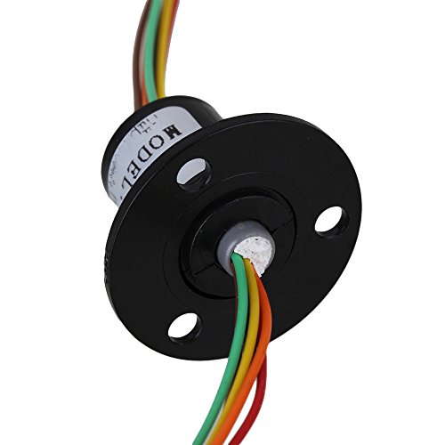 BQLZR 0,49 „“Durchmesser 240V Black Metal 6 Draehte 250 Upm Jeder 2A 3.5MM Bohrungsgroesse Testgeraete Kapsel Schleifring - 2