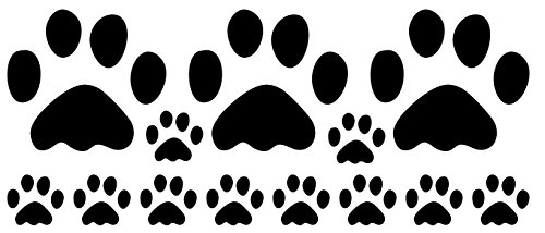 kleb-drauf® – 13 Pfoten / Schwarz – matt – Aufkleber zur Dekoration von Wänden, Glas, Fliesen und allen anderen glatten Oberflächen im Innenbereich; aus 19 Farben wählbar; in matt oder glänzend - 3