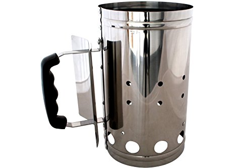 Anzündkamin Edelstahl 27cm Grillanzünder Grillkamin - 2