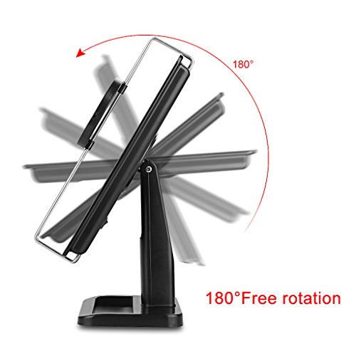 Ovonni L208 LED Touch Screen Kosmetikspiegel mit 10X Lupe 20 LEDs beleuchteter Schminkspiegel Rasierspiegel Dimmbar Batteriebetrieben schwarz - 6