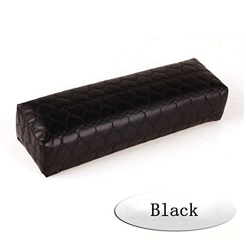 Teenxful Luxury PU Leather Soft Hand Rest Cushion Pillow Nail Art Design Manicure Care Treatment Salon Tool Black