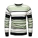 Produktbild Sweatshirt Herren Langarmshirt Herbst Slim Langarm Streifen Outwear Männer Pullover Vintage T-Shirt Btruely Winter Strickpullover Rundhals Langarmhemd