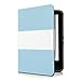 Produktbild kwmobile Hülle für Tolino Vision 1 / 2 / 3 / 4 HD - Flipcover Case eReader Schutzhülle - Bookstyle Klapphülle Hellblau Weiß