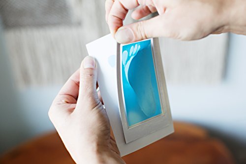 Pearhead 00008 Neugeborene Hand/ Fußabdruck Auflage „Saubere“ Tintenauflage, 2 mal verwendbar, blau - 5