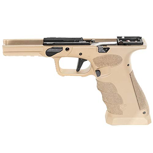 Airsoft Softair Ausrüstung APS Shark GBB Pistole Stippling Polymer Lower Frame unterer Griffrahmen mit alle interne Teile Dark Earth Tan