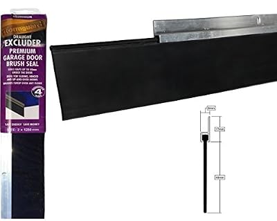 STORMGUARD Aluminium 2,5 m & Boudin de porte de caoutchouc de Joint pour bas de porte de Garage (1,25 m x 2 pièces)