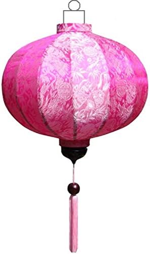 Vietnamese Silk Lantern Round Pink by Lampionsenzo