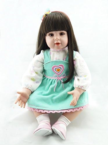 20"/50cm Realistic Soft Vinyl Silicone Reborn Baby Doll Real Life Like Newborn Dolls Cloth Long Hair Xmas Gift