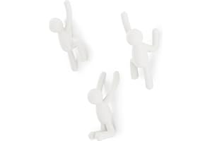 Umbra Buddy Ganchos de pared, juego de 3, Blanco
