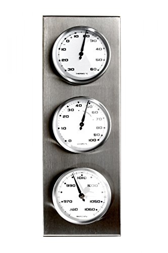 Digi-Tech 4-T212, 3 in 1 Außen-Wetterstation - analog - Edelstahl (gebürstet)