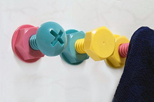 Original nuemira Trend Klebehaken, einsetzbar als Wandhaken, Türhaken, Kleiderhaken, Schlüsselhaken und Kinderhaken im Kinderzimmer, oder als trendy Highlight der Kindergarderobe, im 3er Set - 2