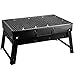 Produktbild Outdoor Barbecue Grill Falten Tragbare Holzkohlegrill Rack 3-5 Geeignet Für Garten Picknick Reise Camping Grill Schwarz