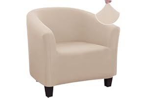 Jaotto Funda de Sillón Elásticas Chesterfield, 1 Pieza Cubre para Sillón Ajustable Universal Extraíbles Lavables, Funda de Sofá de Butacas para Recepción Hotel Sala de Estar(Beige,1 Pieza)