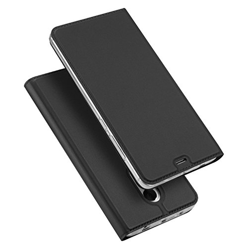 Xiaomi RedMi Note 4X Funda  SMTR Ultra Silm de PU Cuero Flip  Leather Wallet Case Cover Carcasa Funda con Ranura de Tarjeta Cierre Magn  tico y funci  n de soporte para Xiaomi RedMi Note 4X  Gris oscuro