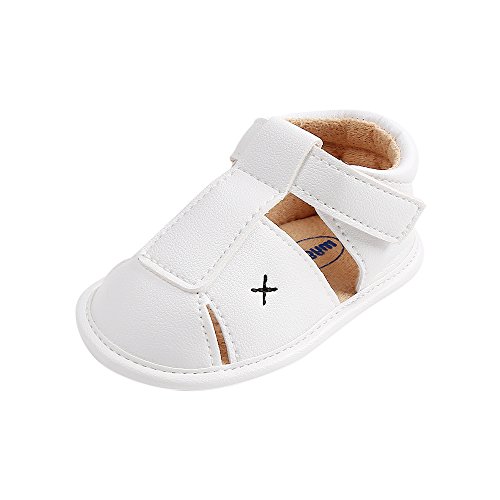 Bebé Niño Suela Blanda Sandalias Antideslizante Verano Zapatos,Blanco,0-6 Meses