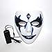 Produktbild FENGMM Halloween Horror Glowing Mask, Maskerade Trolling Tanz Requisiten Party LED Leuchtstoffmaske für Rollenspiele Halloween Festival Party Beleuchtung,H
