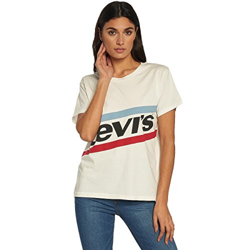Levi's Damen Oberteile/T-Shirt Graphic Boyfriend New Logo Weiß S Levi's Damen Oberteile/T-Shirt Graphic Boyfriend New Logo Weiß S