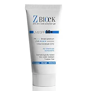 Z-Block 25% Zinc Oxide Sunscreen Gel, SPF 58, 50 ml