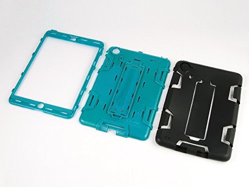 iPad Mini Case, iPad Mini 2/3 Case – ULAK 3in1 Hybrid Shockproof Kickstand Case für iPad Mini 1/2/3 (Schwarz+Blau) - 4