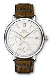 IWC Herren-Armbanduhr 45mm Armband Leder Braun Gehäuse Edelstahl Automatik Zifferblatt Silber IW510103