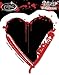 Produktbild Evilkid - Razor Heart Sticker Decal - 4.25" x 4.75" Die-Cut - Weather Resistant, Long Lasting for Any Surface