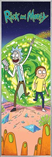 Rick Y Morty Póster para la puerta con Marco (Plástico) - Portal (15