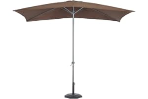 Hortan Ombrellone Rettangolare Diametro Metri Con Palo Centrale, Struttura In Acciaio Inossidabile, Chiusura a Corda E Copertura Protettiva Per Arredo Esterno, Giardino e Terrazzo