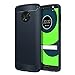 Produktbild MoKo Moto G6 Plus 5.9" Hülle,weiches TPU Silikon Handyhülle Kohlefaser Design Advanced Shock Absorption Case Cover Schutzhülle Schale Bumper für Motorola Moto G6 Plus Smartphone, Marineblau