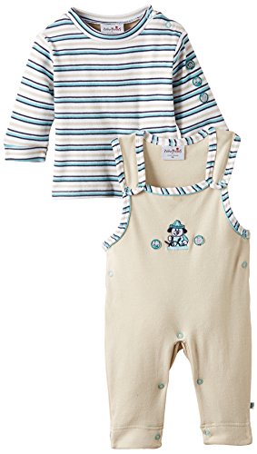 Julius Hüpeden Unisex Baby Pirat Im Set MIT Oberteil Skort Dungarees, Multicoloured (Oyster/aquarelle 730406), 0-3 Months (Manufacturer Size 62)