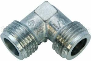 TEZLA Raccord coudé pour plaque de cuisson à gaz 1,27 cm mâle x 1,27 cm mâle